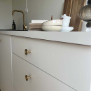 Knop Sture - 28mm - Geborsteld Onbehandeld Messing