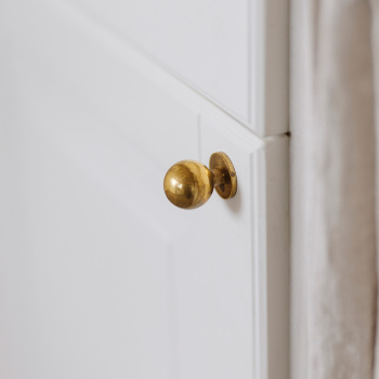 Knop Solliden - Gepolijst Onbehandeld Messing