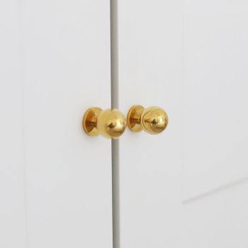 Knop Solliden - Gepolijst Onbehandeld Messing