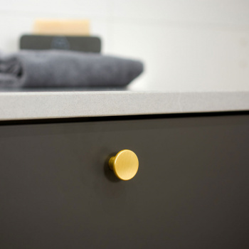 Knop Como - Geborsteld Messing
