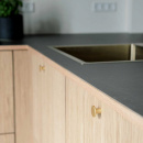 Knop Como - Geborsteld Messing