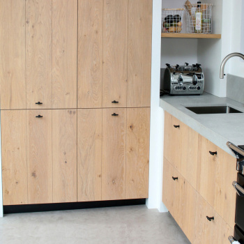 Knop T-type - Matzwart