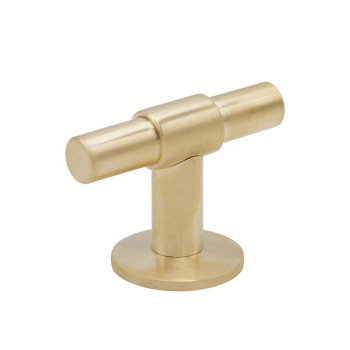 Knop T Uniform - Geborsteld Onbehandeld Messing