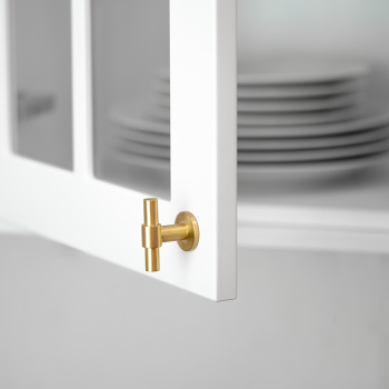 Knop T Uniform - Geborsteld Onbehandeld Messing
