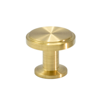 Knop Uno - Geborsteld Onbehandeld Messing
