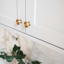 Knop Uno - Geborsteld Onbehandeld Messing