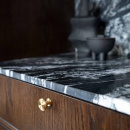 Knop Uno - Geborsteld Onbehandeld Messing