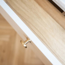 Knop Uno - Geborsteld Onbehandeld Messing