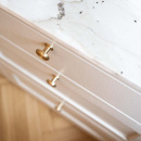 Knop Uno - Geborsteld Onbehandeld Messing