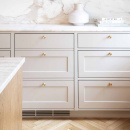 Knop Uno - Geborsteld Onbehandeld Messing