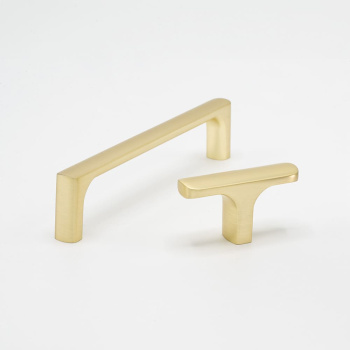 Knop T Ethel - Geborsteld Messing