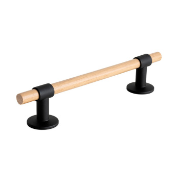 Handgreep Uniform - 128mm - Eiken/Mat Zwart