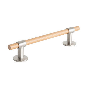 Handgreep Uniform - 128mm - Eiken/Geborsteld RVS