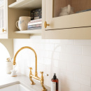 Knop T Oliver - Geborsteld Messing