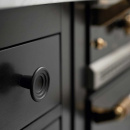 Knop Fleur - Gietijzer Zwart