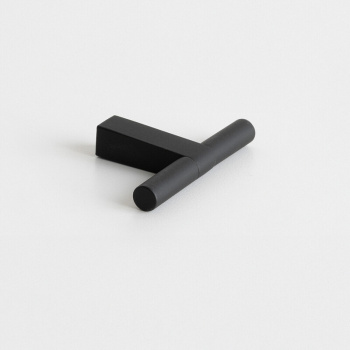 Knop T Petit - Mat Zwart