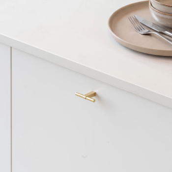 Knop T Petit - Gepolijst Messing