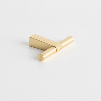 Knop T Petit - Gepolijst Messing