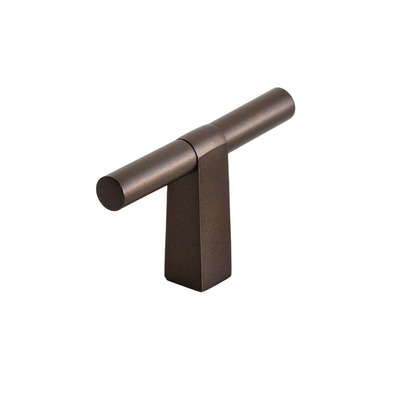 Knop T Petit - Gebronsd Messing