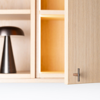 Knop T Petit - Gebronsd Messing