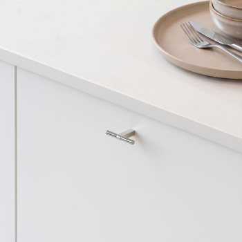 Knop T Petit - Vernikkeld