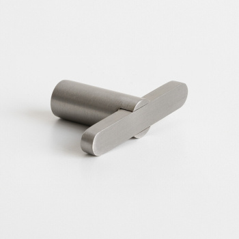 Knop T Flow - Geborsteld Nikkel