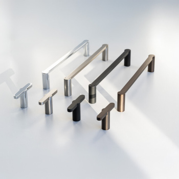 Knop T Flow - Gebronsd Messing
