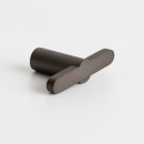 Knop T Flow - Gebronsd Messing