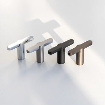 Knop T Flow - Gebronsd Messing