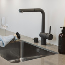 Keukenmengkraan Venedig - Uittrekbare Uitloop - Silgranit Rockgrey