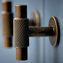 Knop T Manor - Antiek Messing