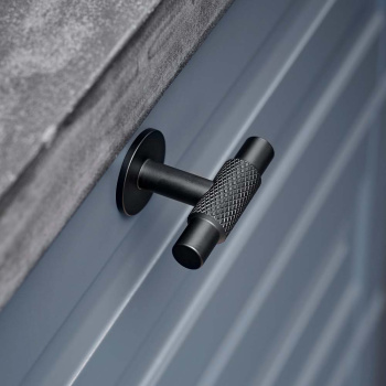 Knop T Manor - Mat Zwart