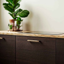 Handgreep Rattan - 160mm - Geborsteld Messing