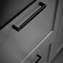 Handgreep Rattan - 160mm - Mat Zwart