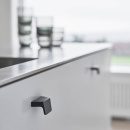 Knop Envelope - 32mm - Geborsteld Zwart