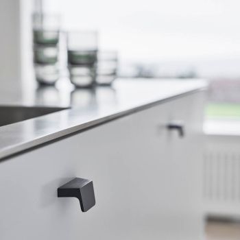Knop Envelope - 32mm - Geborsteld Zwart
