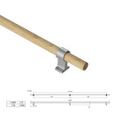 Handgreep Bond - Eiken/RVS-look