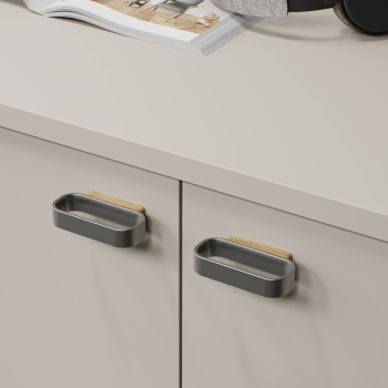 Handgreep Race - Eiken/RVS-look