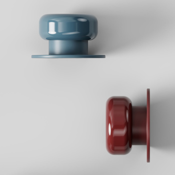 Knop Colette - 50mm - Glossy Maroon Red