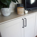 Handgreep Lounge - 160mm - Zwart/Zwart Leer