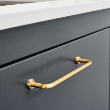 Handgreep Lounge - 160mm - Geborsteld Messing
