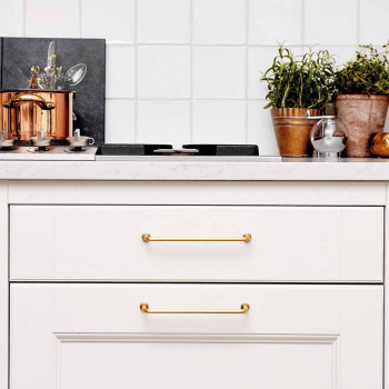Handgreep Lounge - 160mm - Geborsteld Messing