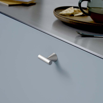 Knop T Delta - Mat Zwart