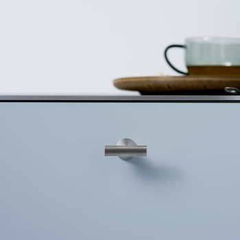 Knop T Delta - Mat Zwart