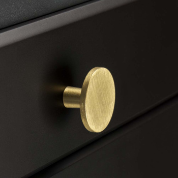 Knop Plato - Geborsteld Messing