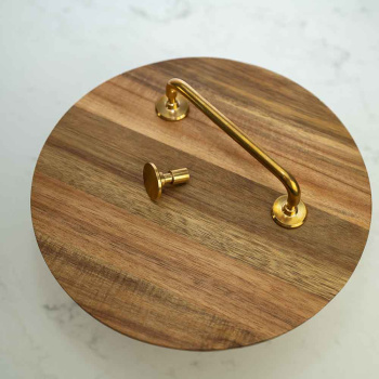 Knop Jubilee - 28mm - Onbehandeld Messing