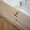 Knop Jubilee - 28mm - Onbehandeld Messing