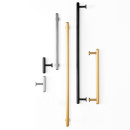 Knop T Rille Mini - RVS-look