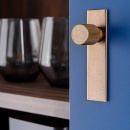 Knop Arpa/Achterplaat - Antiek Messing