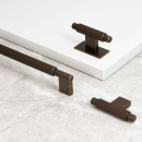 Knop T Arpa/Achterplaat - Antiek Messing